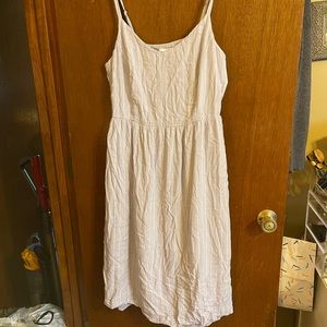 Lavender with White Stripe Midi Dress